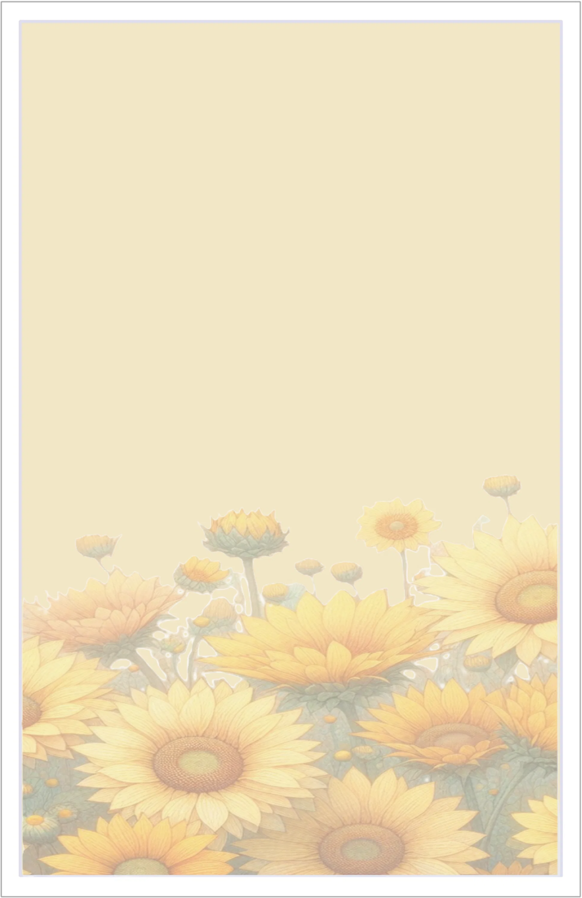 Illustration of sunflowers on a beige background