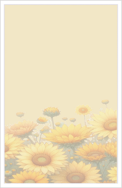 Sunflowers Writing Paper - Digital Download (PNG, PDF)