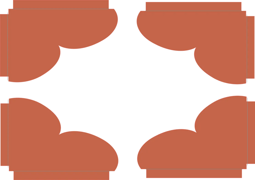 Brown decorative elements on a transparent background