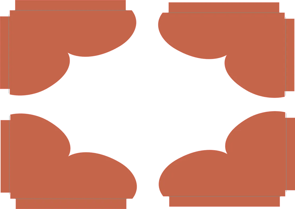 Brown decorative elements on a transparent background