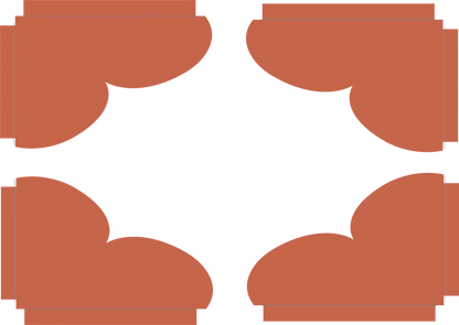 Brown decorative elements on a transparent background