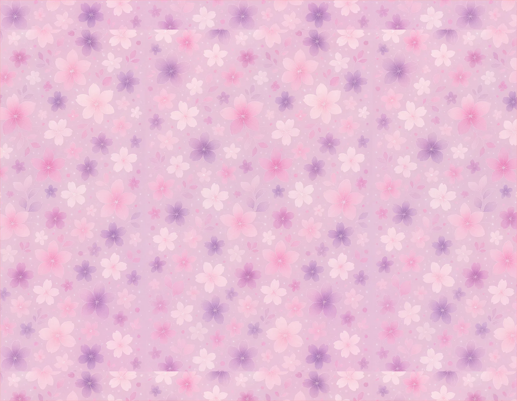 Floral pattern on a light purple background