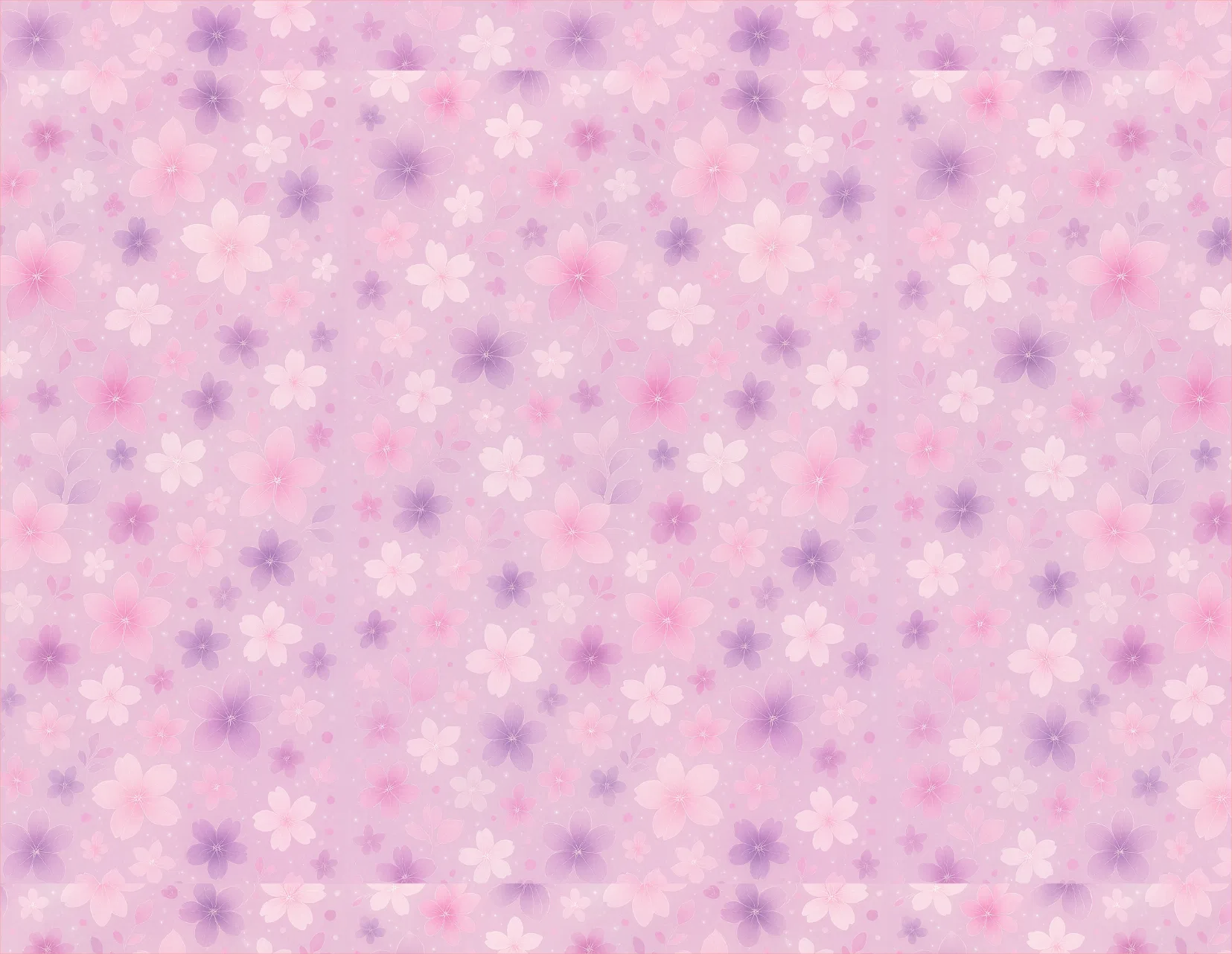 Floral pattern on a light purple background