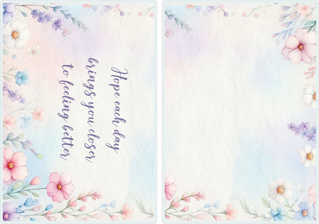 Inside panels for card