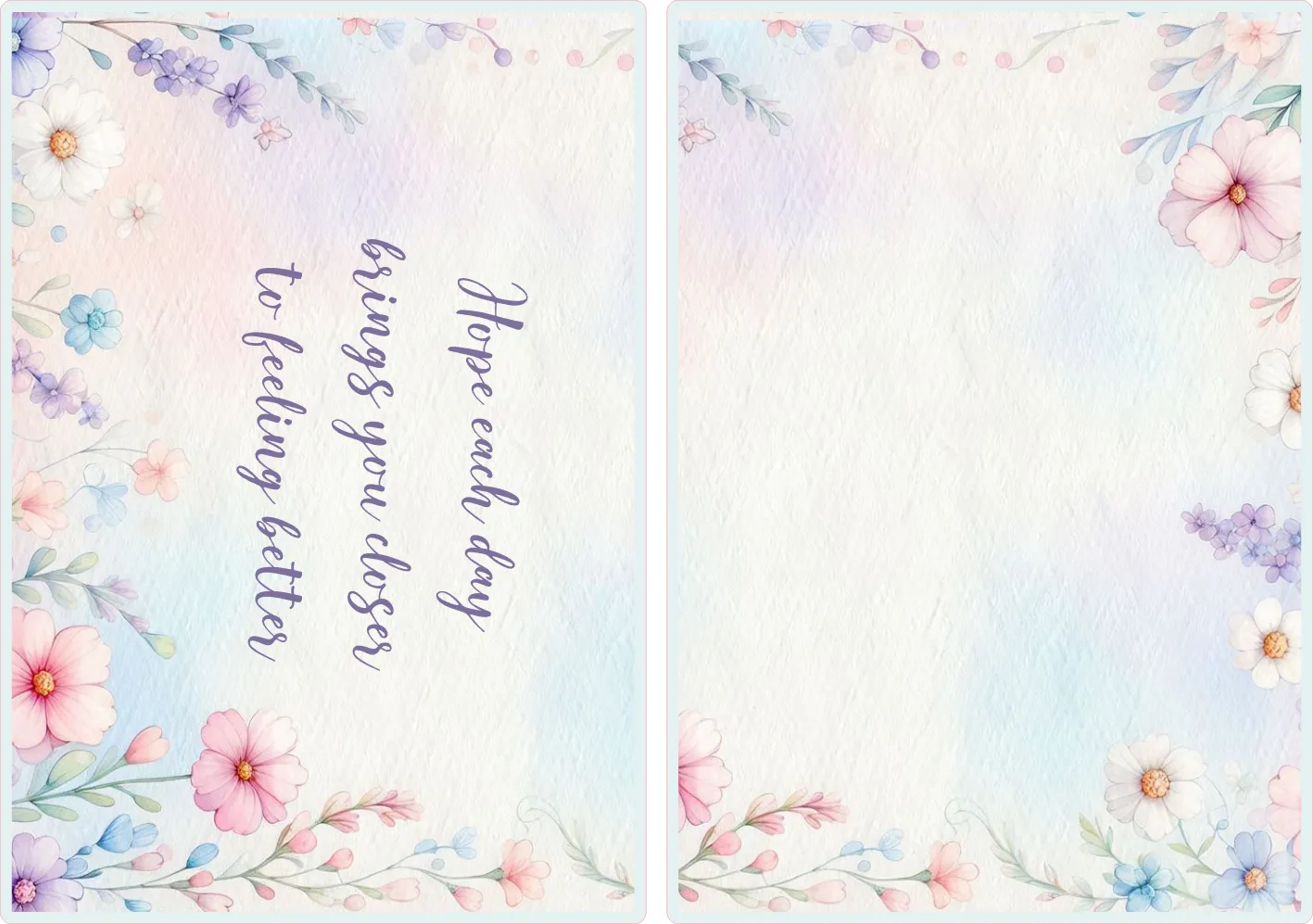 Inside panels for card