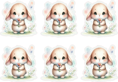 Bunny Hugs Sticker Sheet — Digital Download