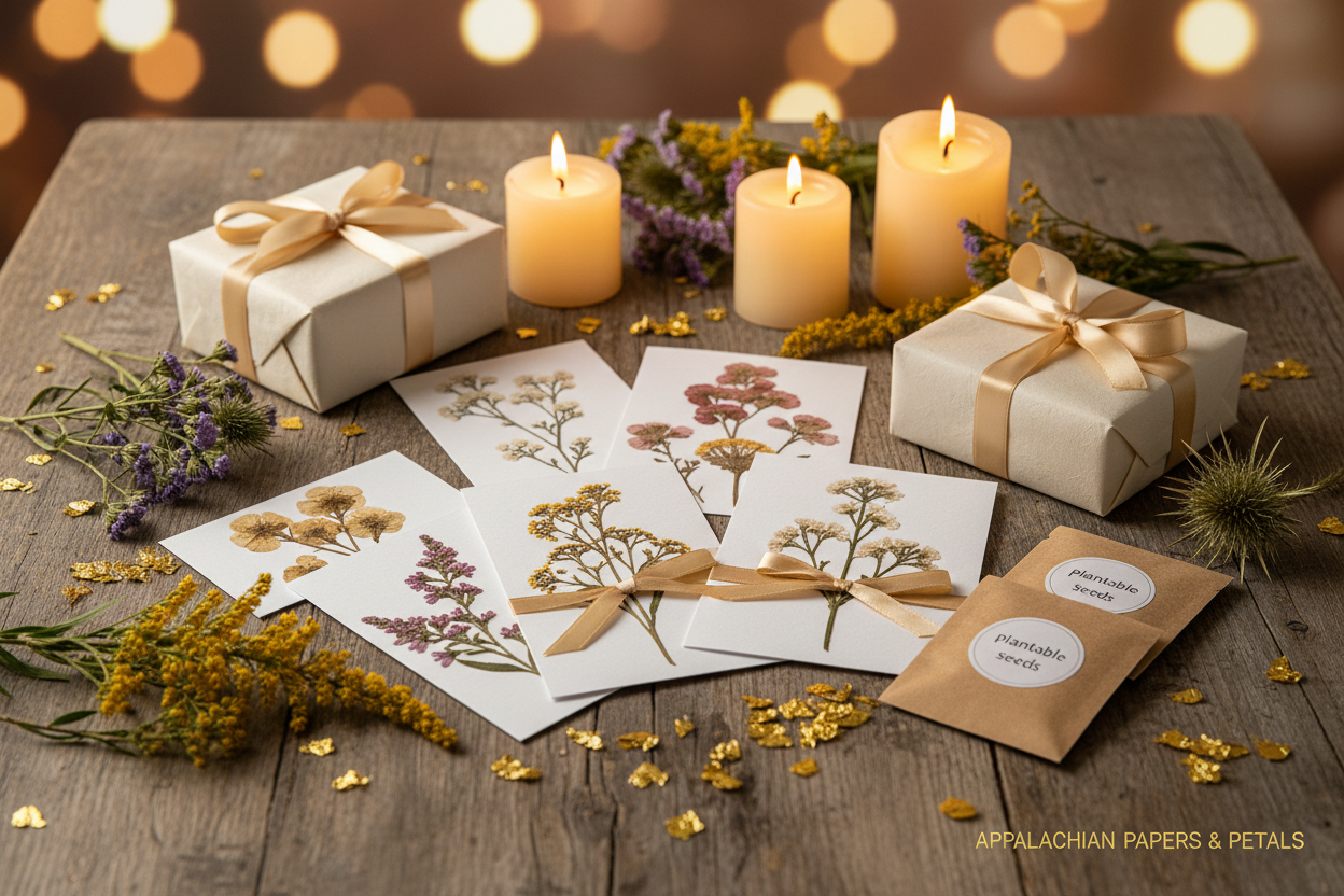 Table with candles and cards