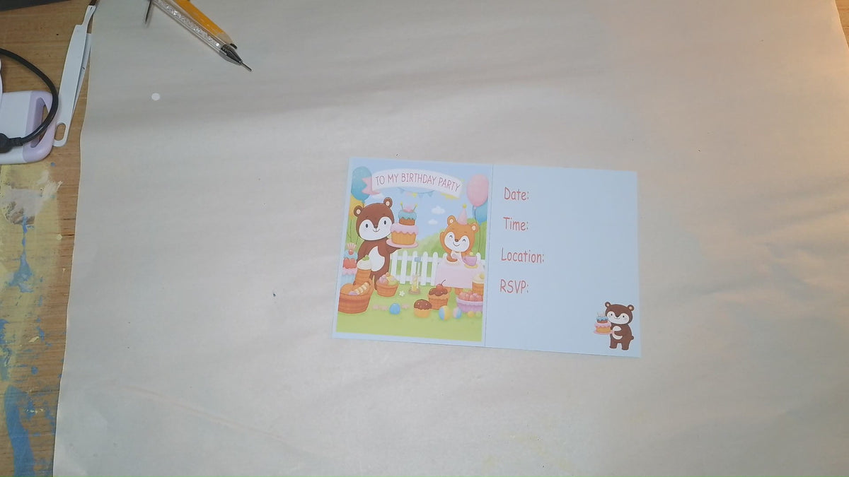 Birthday Bear Invite Video